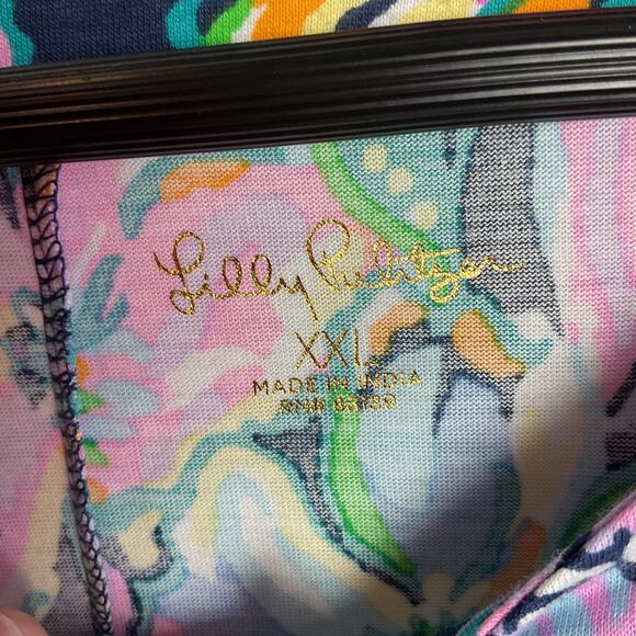 Lilly Pulitzer Diann Long Sleeve Dress High Tide Navy Shes Got Sol XXL NWT - Picture 7 of 11